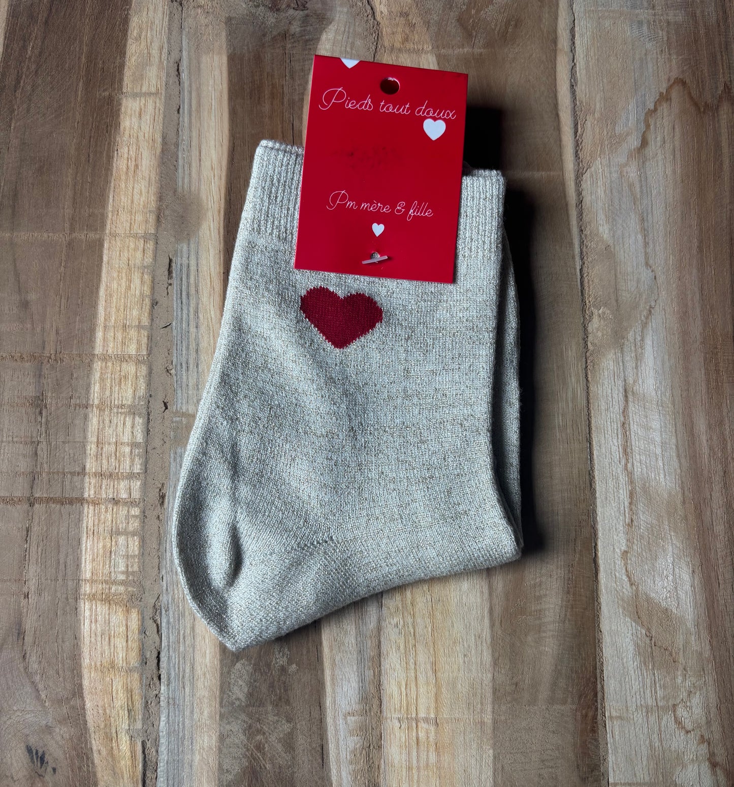 Chaussettes à paillettes COEUR