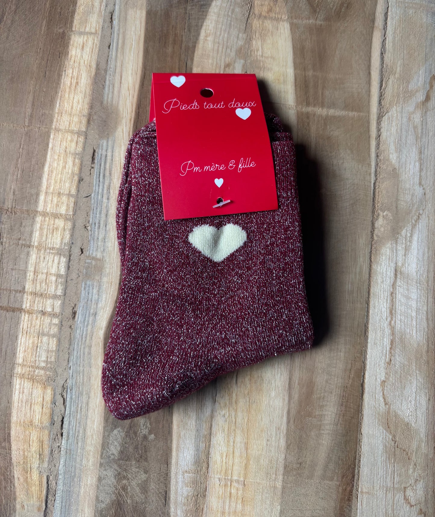 Chaussettes à paillettes COEUR